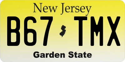 NJ license plate B67TMX