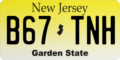 NJ license plate B67TNH