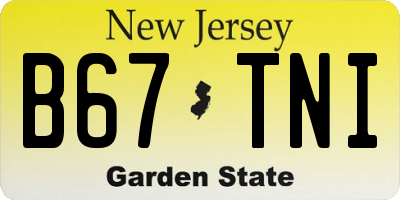 NJ license plate B67TNI