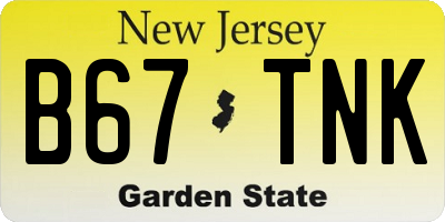 NJ license plate B67TNK