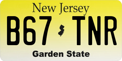 NJ license plate B67TNR
