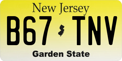 NJ license plate B67TNV