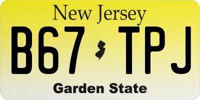 NJ license plate B67TPJ
