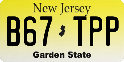 NJ license plate B67TPP