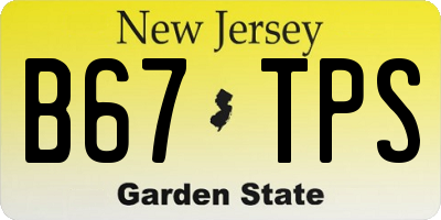 NJ license plate B67TPS