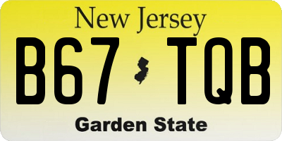 NJ license plate B67TQB