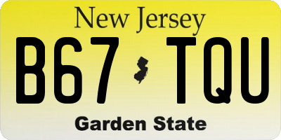NJ license plate B67TQU