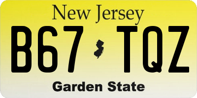 NJ license plate B67TQZ