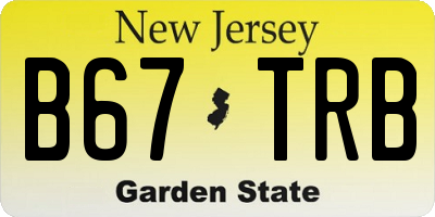 NJ license plate B67TRB