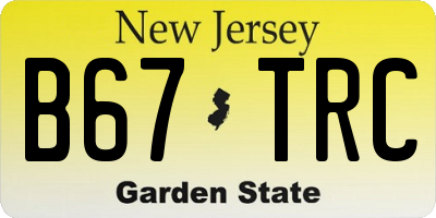 NJ license plate B67TRC