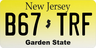 NJ license plate B67TRF