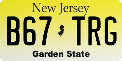 NJ license plate B67TRG