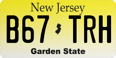 NJ license plate B67TRH