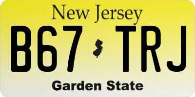 NJ license plate B67TRJ