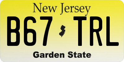 NJ license plate B67TRL