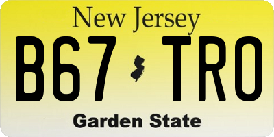 NJ license plate B67TRO