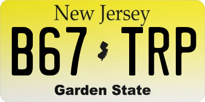 NJ license plate B67TRP