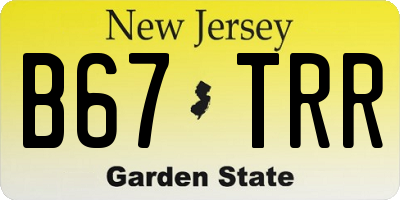 NJ license plate B67TRR