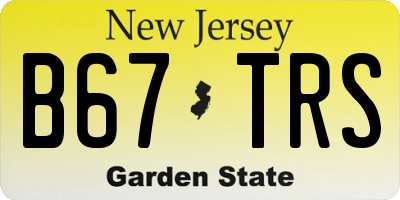 NJ license plate B67TRS