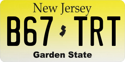 NJ license plate B67TRT