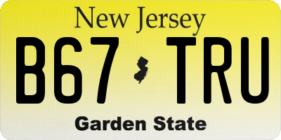 NJ license plate B67TRU