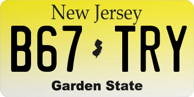 NJ license plate B67TRY