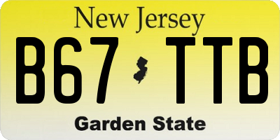 NJ license plate B67TTB