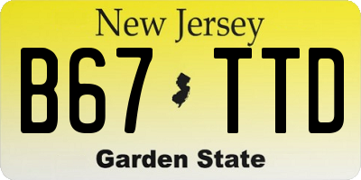 NJ license plate B67TTD