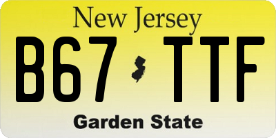NJ license plate B67TTF