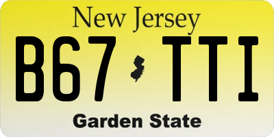 NJ license plate B67TTI