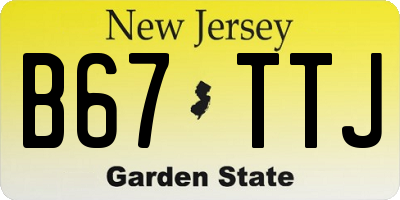 NJ license plate B67TTJ