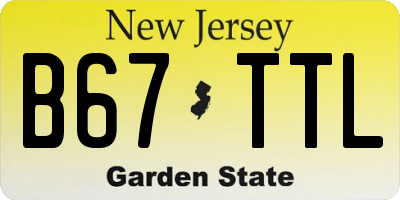 NJ license plate B67TTL