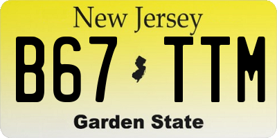 NJ license plate B67TTM