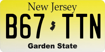 NJ license plate B67TTN