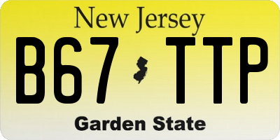 NJ license plate B67TTP