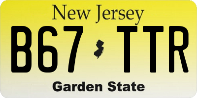 NJ license plate B67TTR