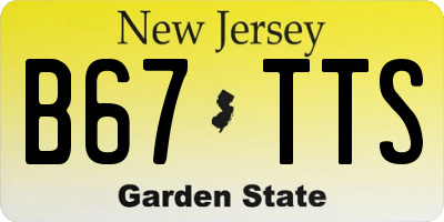 NJ license plate B67TTS