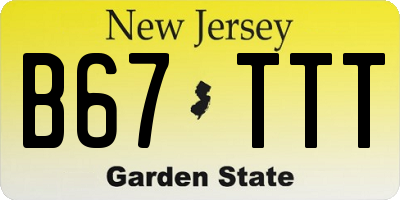 NJ license plate B67TTT