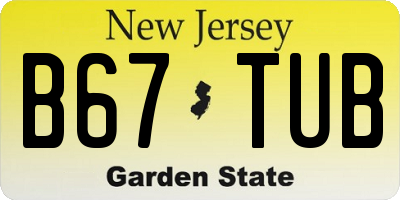 NJ license plate B67TUB