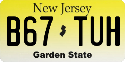 NJ license plate B67TUH