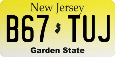 NJ license plate B67TUJ