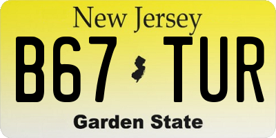 NJ license plate B67TUR