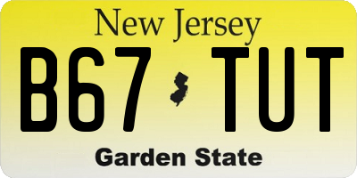 NJ license plate B67TUT