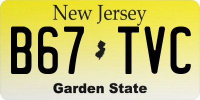 NJ license plate B67TVC