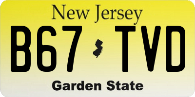 NJ license plate B67TVD