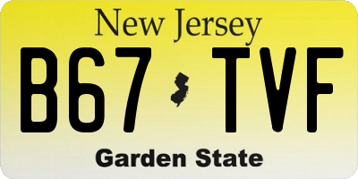 NJ license plate B67TVF