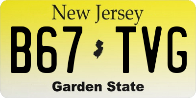 NJ license plate B67TVG