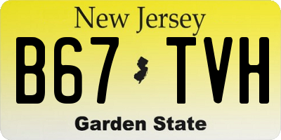 NJ license plate B67TVH