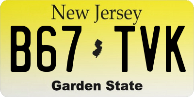 NJ license plate B67TVK