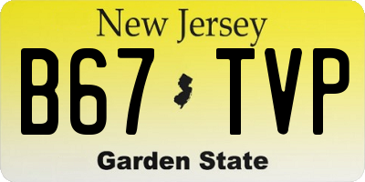 NJ license plate B67TVP